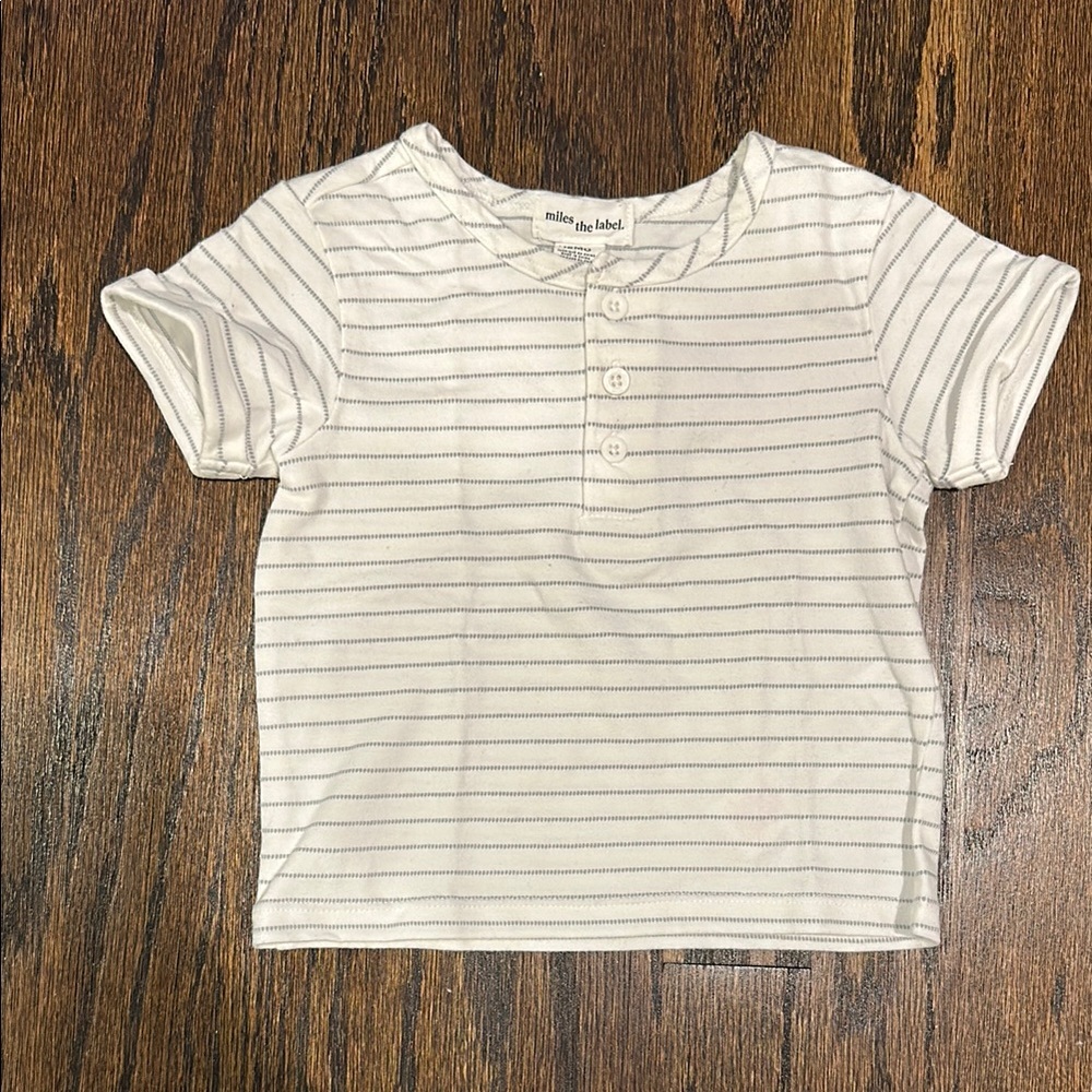 White Striped Kids Shirt